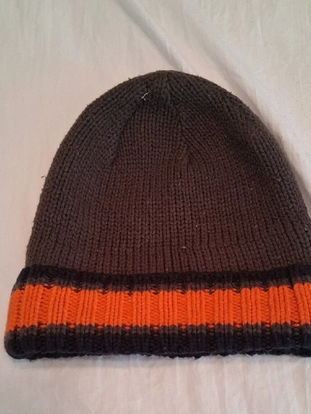 Chicago Bears Brown & Orange Kids Knit Beanie. Warm
